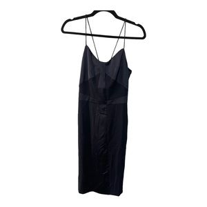 H&M black satin dress
